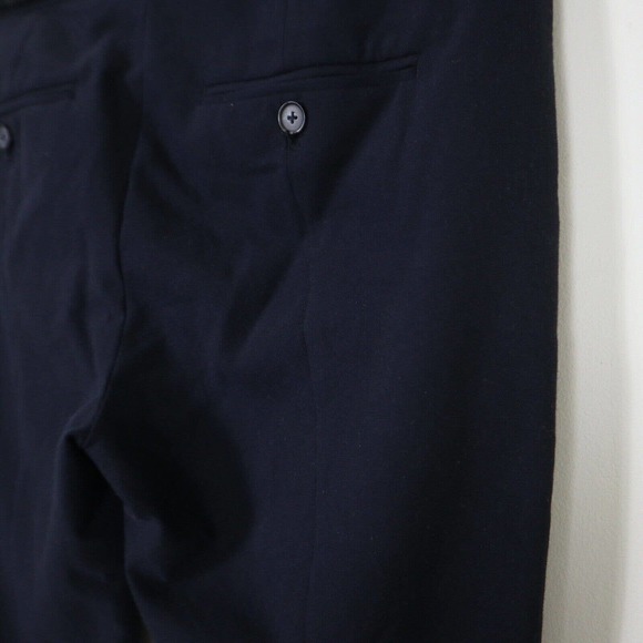 Vince Size 8 Stovepipe Cropped Trousers Navy Blue Seamed Front Ankle Pant - Picture 10 of 11